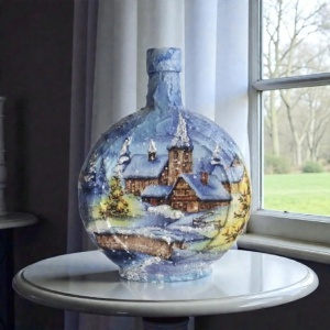 Cadouri de Craciun- Sticla handmade (cod 2321)