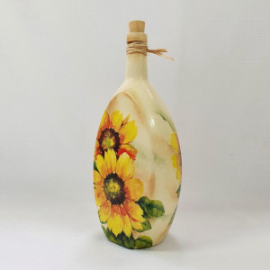 Cadouri handmade- sticla 750 ml "Floarea Soarelui" (cod 1675)103