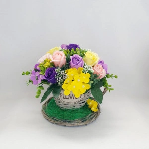 Cos de ratan cana si flori de sapun ( cod 1469) 3004