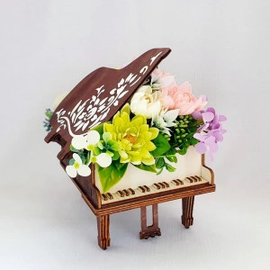Flori de sapun in cutie de lemn  "Pian"- (cod 1688)4
