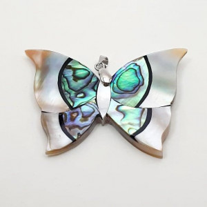 Pandantiv Paua Abalone Shell, fluture, 20*35 mm 2