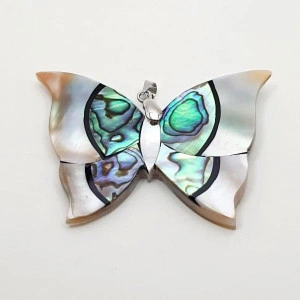 Pandantiv Paua Abalone Shell, fluture, 20*35 mm 2