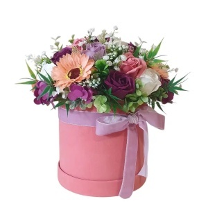 Aranjament artificial- cutie mare de catifea (cod 2368)poza131