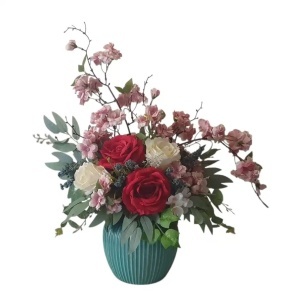 Aranjament artificial -flori de cires si trandafiri (cod 2358)poza23