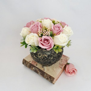 Aranjament din trandafiri de sapun "Sweet Roses"  (cod 15082