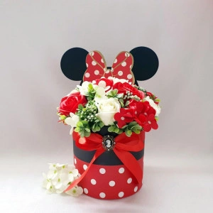 Aranjament in cutie "Minnie Mouse" (cod 1653)