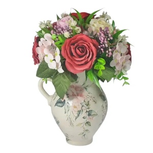 Aranjament pentru 8 Martie cu flori de sapun in cana ceramica (cod 2263) - Img 5