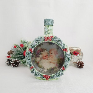 Cadouri de Craciun- Sticla handmade (cod 1531) 1004