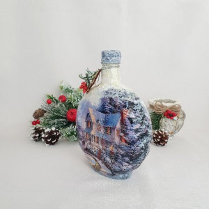 Cadouri de Craciun- Sticla handmade (cod 1533) 3003