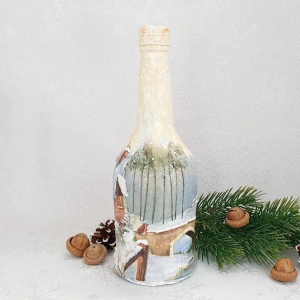 Cadouri de Craciun- Sticla handmade (cod 1712)4