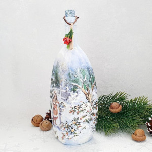 Cadouri de Craciun- Sticla handmade (cod 1714)3
