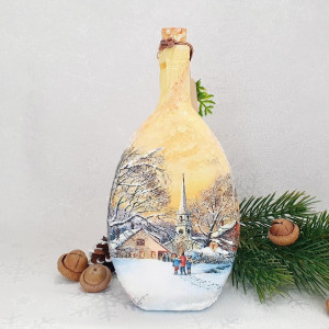 Cadouri de Craciun- Sticla handmade (cod 1718)3