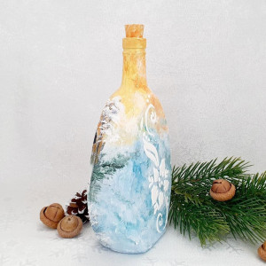 Cadouri de Craciun- Sticla handmade (cod 1721)500