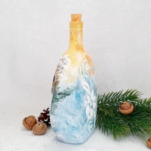 Cadouri de Craciun- Sticla handmade (cod 1721)500