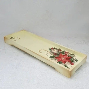 Tava de lemn decorata manual (cod 1914) poza 2