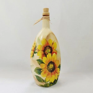 Cadouri handmade- sticla 750 ml "Floarea Soarelui" (cod 1675)104