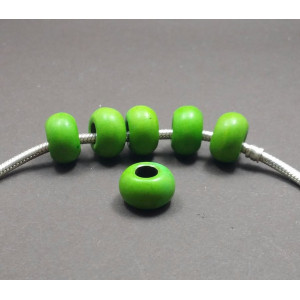 Howlite abacus,verde, 9*14 mm