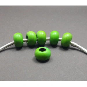Howlite abacus,verde, 9*14 mm