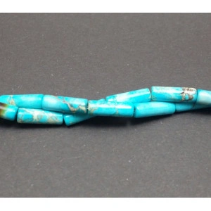 Jasper imperial albastru deschis, tub, 4*13 mm
