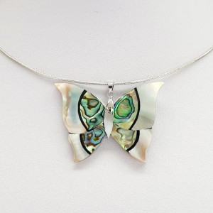 Pandantiv Paua Abalone Shell, fluture, 20*35 mm 3