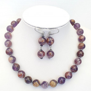 Set bijuterii din cuart violet (cod 195)1