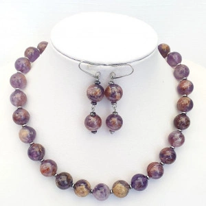 Set bijuterii din cuart violet (cod 195)