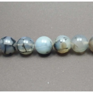Striped agate white-black, 14 mm - Img 2