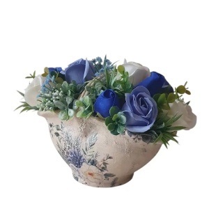 Aranjament in cos ceramic-trandafiri de sapun (cod 2326)poza20