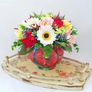 Aranjament pentru Valentine's Day cu flori de sapun (cod 1842)7