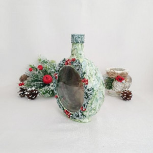 Cadouri de Craciun- Sticla handmade (cod 1531) 1005