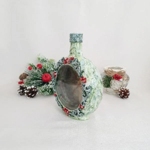 Cadouri de Craciun- Sticla handmade (cod 1531) 1005