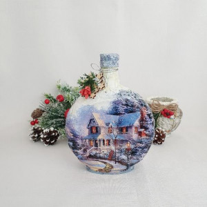 Cadouri de Craciun- Sticla handmade (cod 1533) 3004