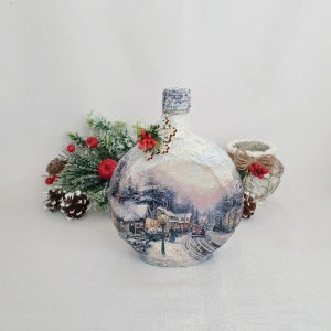Cadouri de Craciun- Sticla handmade (cod 1535) 5004