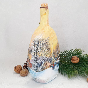 Cadouri de Craciun- Sticla handmade (cod 1718)4