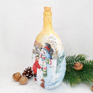 Cadouri de Craciun- Sticla handmade (cod 1721)600