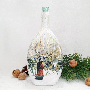 Cadouri de Craciun- Sticla handmade (cod 1723)303