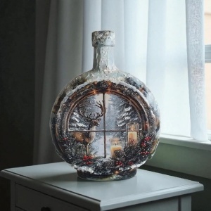 Cadouri de Craciun- Sticla handmade (cod 2315)