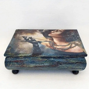 Cutie de bijuterii  "Lady in blue"(cod 1898)-2