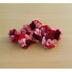 Flori din material textil-roz/rosu