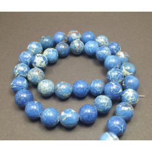 Jasper imperial albastru inchis, 10 mm, AAA+