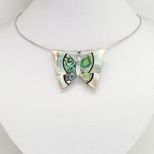 Pandantiv Paua Abalone Shell, fluture, 20*35 mm 4