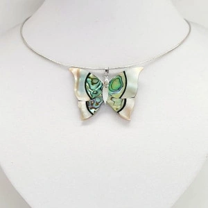 Pandantiv Paua Abalone Shell, fluture, 20*35 mm 4