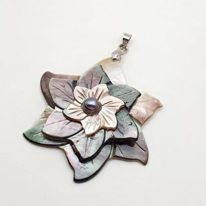 Pandantiv sidef, floare, 47*49 mm 6