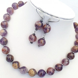 Set bijuterii din cuart violet (cod 195)2