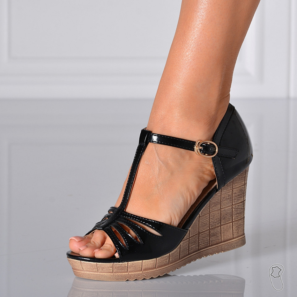 Sandale Cu Platforma Kira 8 Negre - Need 4 Shoes