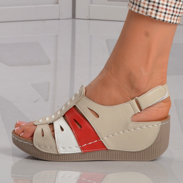 Sandale cu platforma Sibel Bej