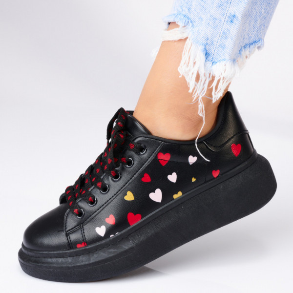 Adidasi dama Heart Negru Total