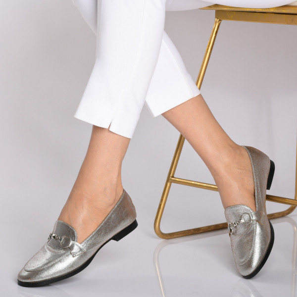 Pantofi Casual Dama Stuart Argintii