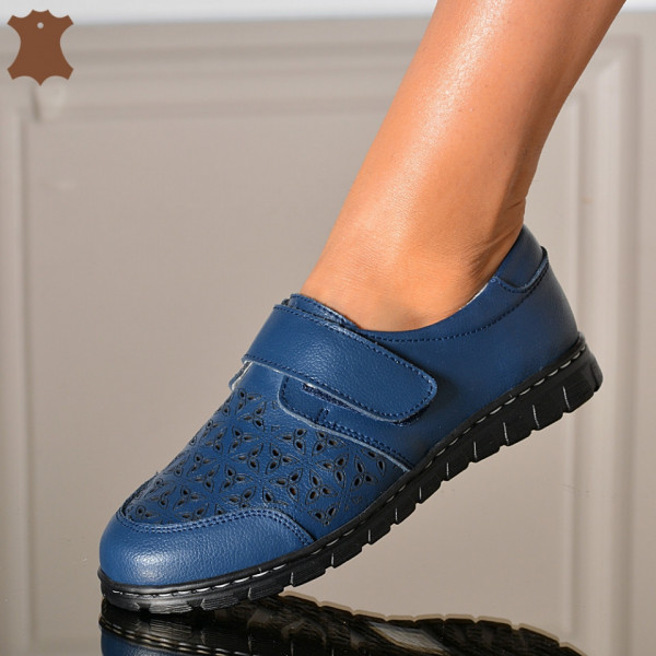 Pantofi Dama Piele Naturala Cara Navy
