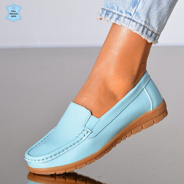 Pantofi Dama Piele Naturala Rolina Albastri